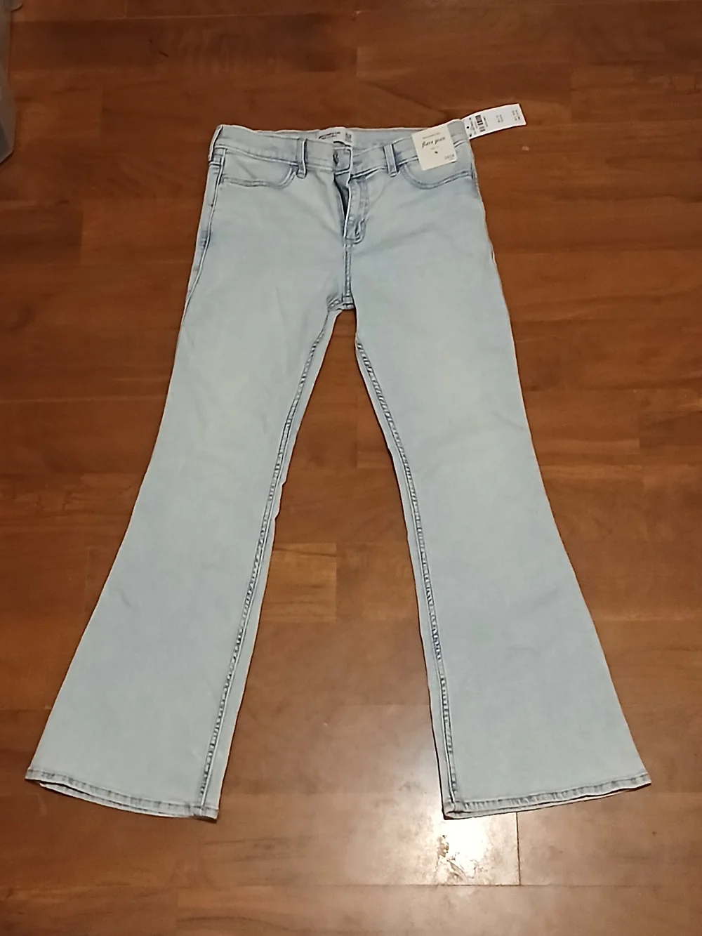 Light Wash Flare Jeans - Kid's Light Blue Denim